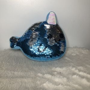 Justice Sequin Narwhal Pillow